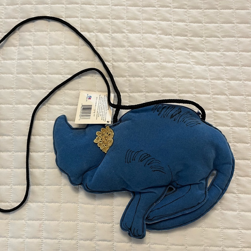 RARE Vintage Andy Warhol Blue Cat Pop Art Purse New With Tags - Picture 3 of 8